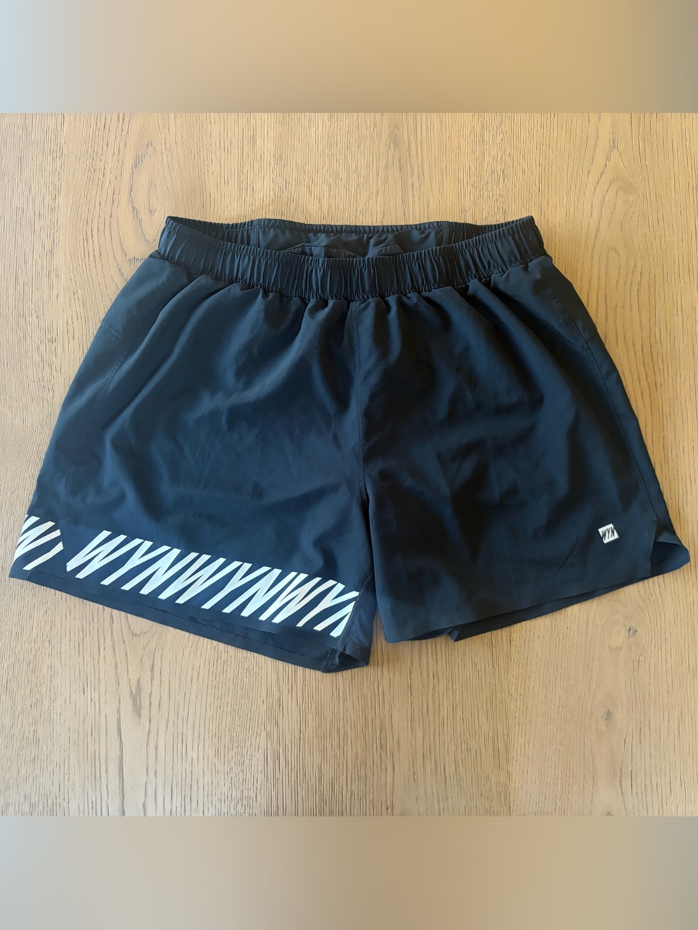 WYN Republic Lined Running Shorts Men’s M Black 4.5” Zip Pocket